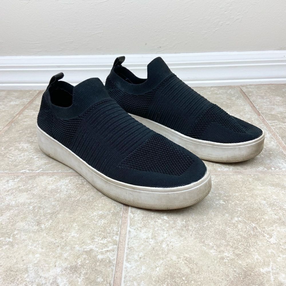Steve Madden Beale Knit Slip-On Black Sneakers